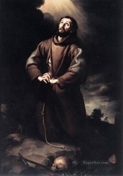  Esteban Obras - San Francisco de Asís en oración Barroco español Bartolomé Esteban Murillo